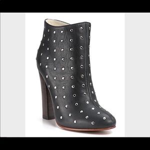 Anthropologie Andela black studded boots sz 8 1/2